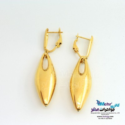 گوشواره طلا - طرح هندسی - بیضی