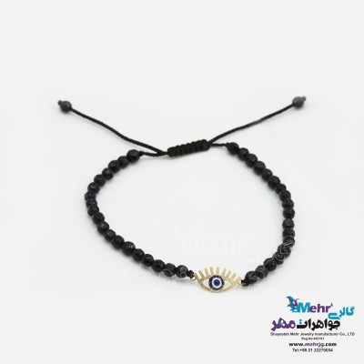 دستبند طلا و سنگ - طرح چشم نظر