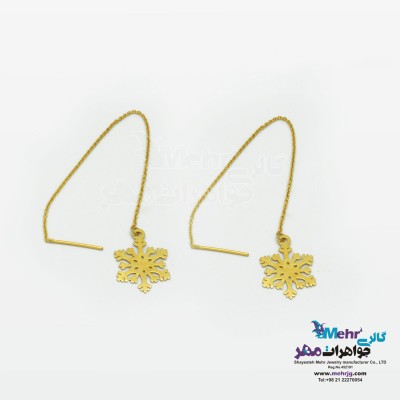 گوشواره طلا - طرح برف