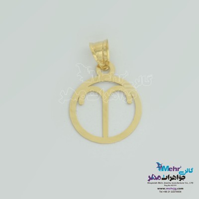 آویز طلا - طرح ماه تولد یونانی