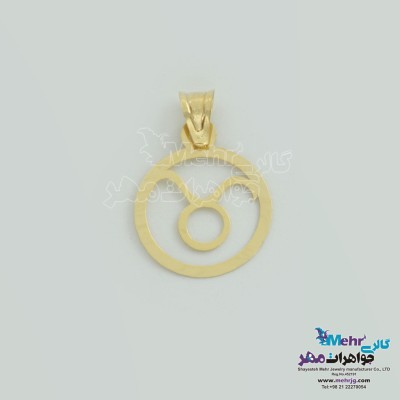 آویز طلا - طرح ماه تولد یونانی
