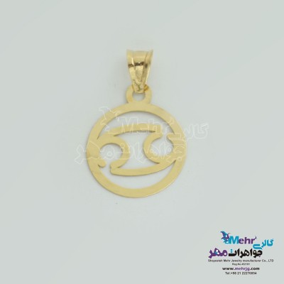 آویز طلا - طرح ماه تولد یونانی