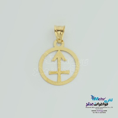 آویز طلا - طرح ماه تولد یونانی