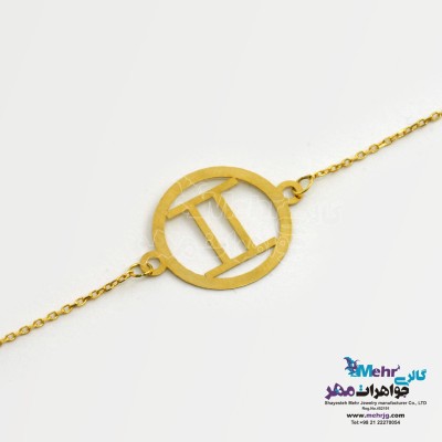 دستبند طلا - طرح ماه تولد خرداد