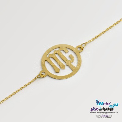 دستبند طلا - طرح ماه تولد شهریور