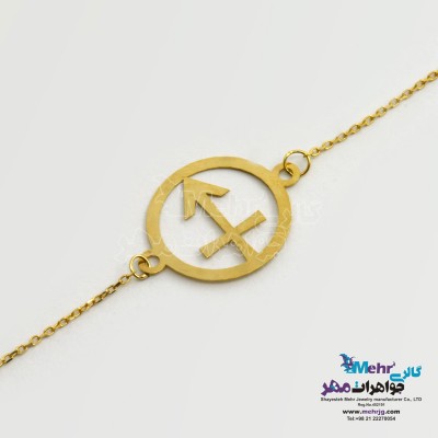 دستبند طلا - طرح ماه تولد آذر