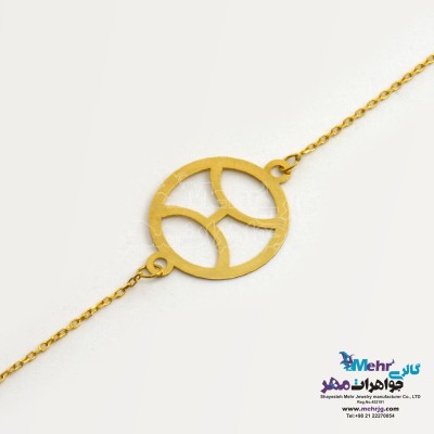 دستبند طلا - طرح ماه تولد اسفند