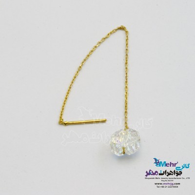 گوشواره طلا - سنگ سواروسکی گل