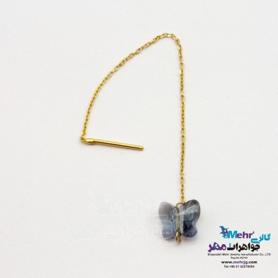گوشواره طلا - سنگ سواروسکی پروانه
