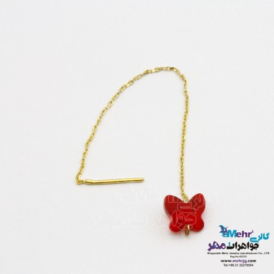 گوشواره طلا - سنگ سواروسکی پروانه