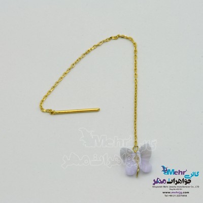 گوشواره طلا - سنگ سواروسکی پروانه