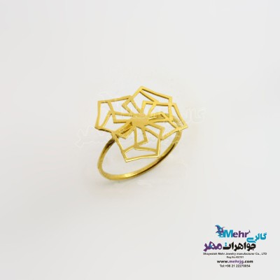 انگشتر طلا - طرح گل