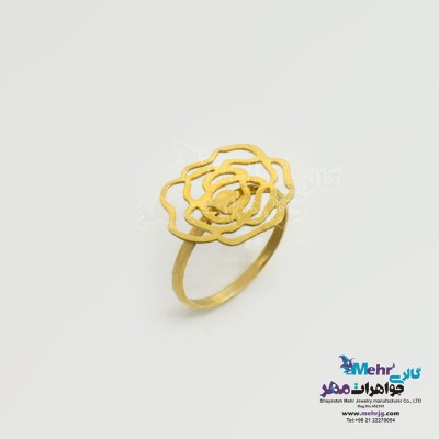 انگشتر طلا - طرح گل رز