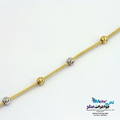 دستبند طلا - طرح گوی تراش