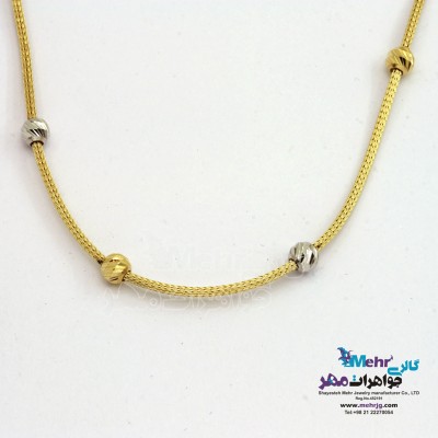 گردنبند طلا - طرح گوی تراش