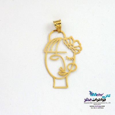 آویز طلا - طرح دختر