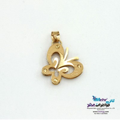 آویز طلا - طرح پروانه