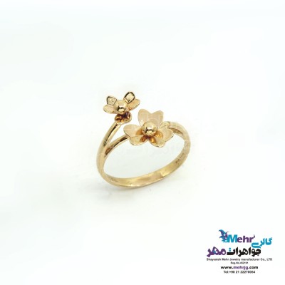 انگشتر طلا - طرح گل