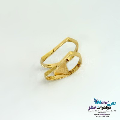 انگشتر طلا - طرح خطوط موازی