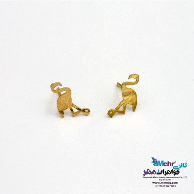 گوشواره طلا - طرح فلامینگو