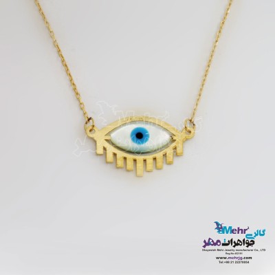 گردنبند طلا - طرح چشم نظر