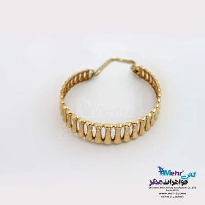 دستبند النگویی طلا - طرح استوانه