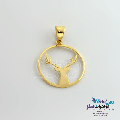 آویز طلا - طرح گوزن