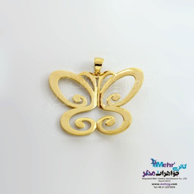 آویز طلا - طرح پروانه