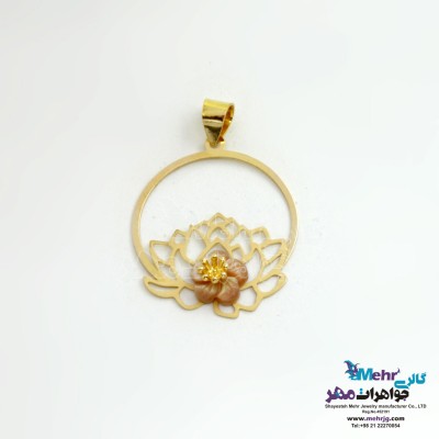 آویز طلا - طرح نیلوفر