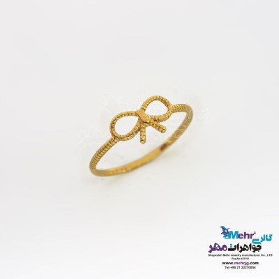 انگشتر طلا - طرح پاپیون