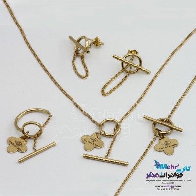 سرویس طلا - گردنبند و گوشواره و دستبند - طرح تیفانی