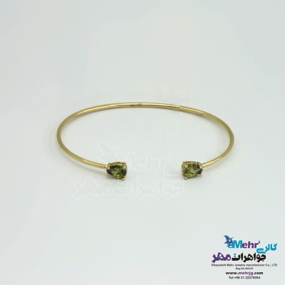 دستبند النگویی طلا - طرح اشکی