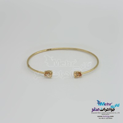 دستبند النگویی طلا - طرح اشکی