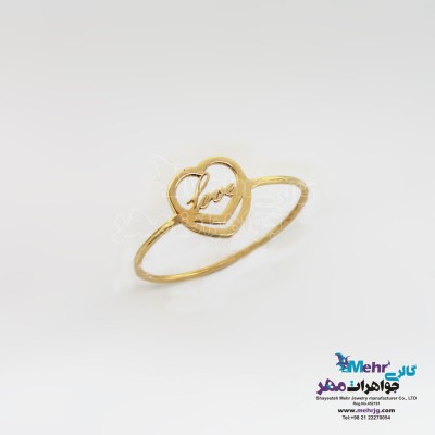 انگشتر طلا - طرح Love
