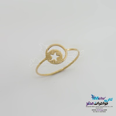 انگشتر طلا - طرح ماه و ستاره