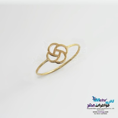 انگشتر طلا - طرح گل