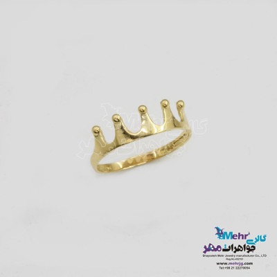 انگشتر طلا - طرح تاج