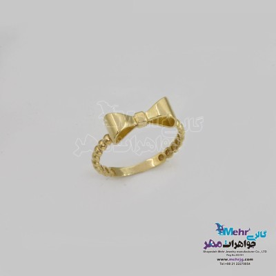 انگشتر طلا - طرح پاپیون