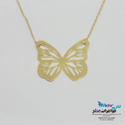 گردنبند طلا - طرح پروانه