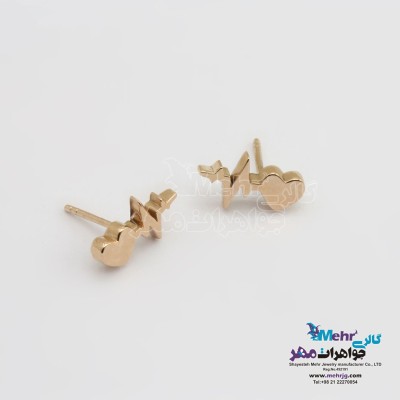 گوشواره طلا - طرح ضربان قلب