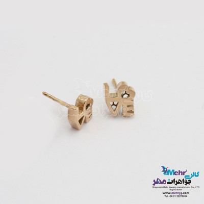 گوشواره طلا - طرح Love