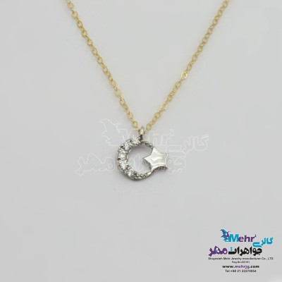 گردنبند طلا - طرح ماه و ستاره