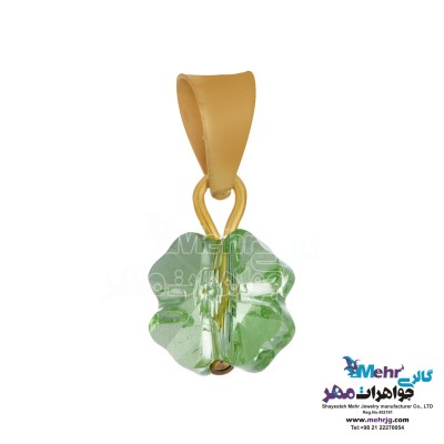 آویز طلا - سنگ سواروسکی گل