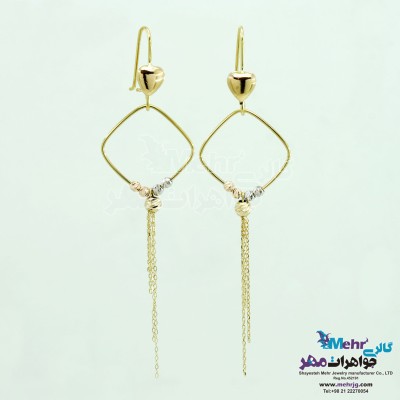گوشواره طلا - طرح هندسی