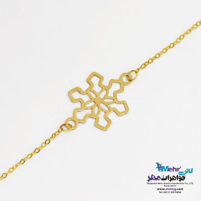 دستبند طلا - طرح برف