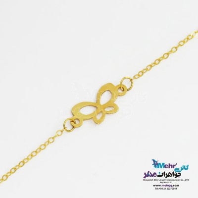 دستبند طلا - طرح پروانه