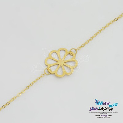 دستبند طلا - طرح گل هشت پر