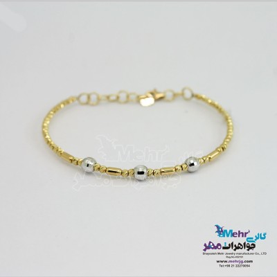 دستبند النگویی طلا - طرح گوی