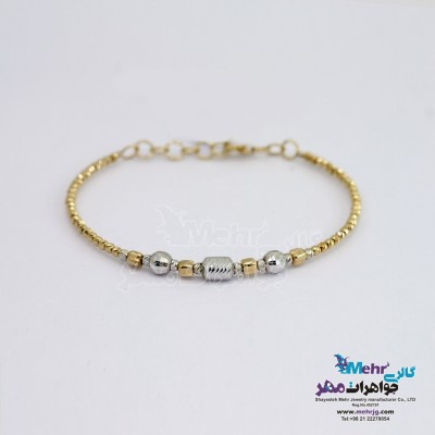 دستبند النگویی طلا - طرح گوی