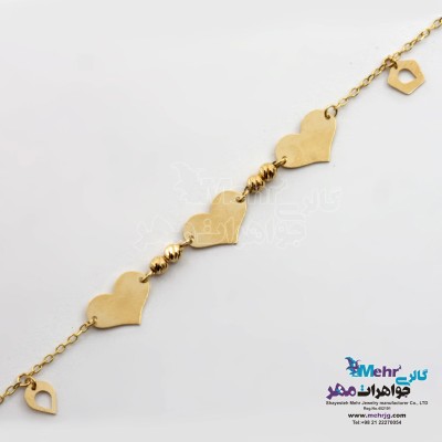 دستبند طلا - طرح قلب